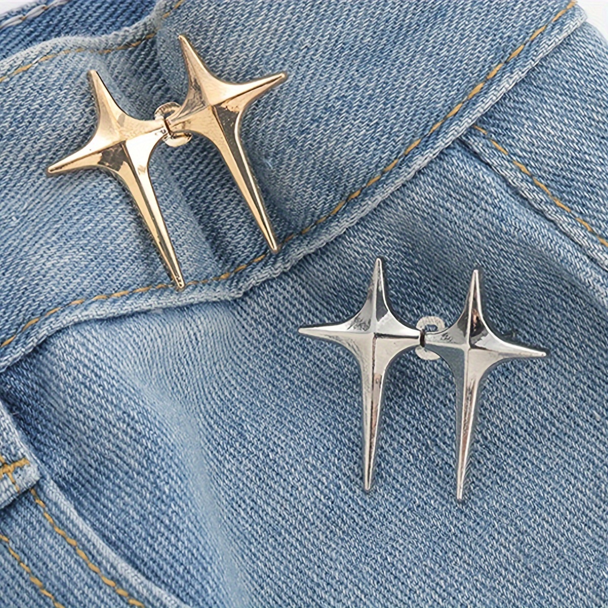 1PCS Star Tightener Adjustable Waist Buckle For Jeans, No Sewing Required  Button Adjuster For Pants And Skirts Waist