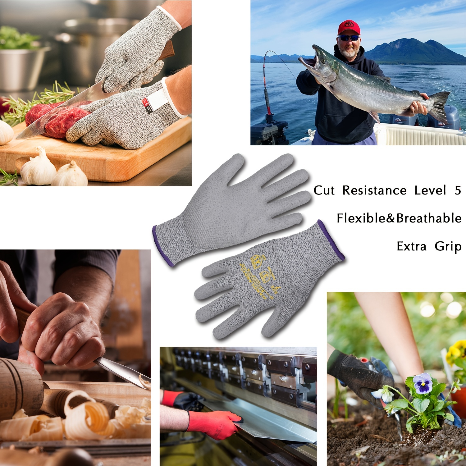 Guantes Resistentes A Cortes Para Cocina Cortar Carne Tallar Madera  Proteccion 