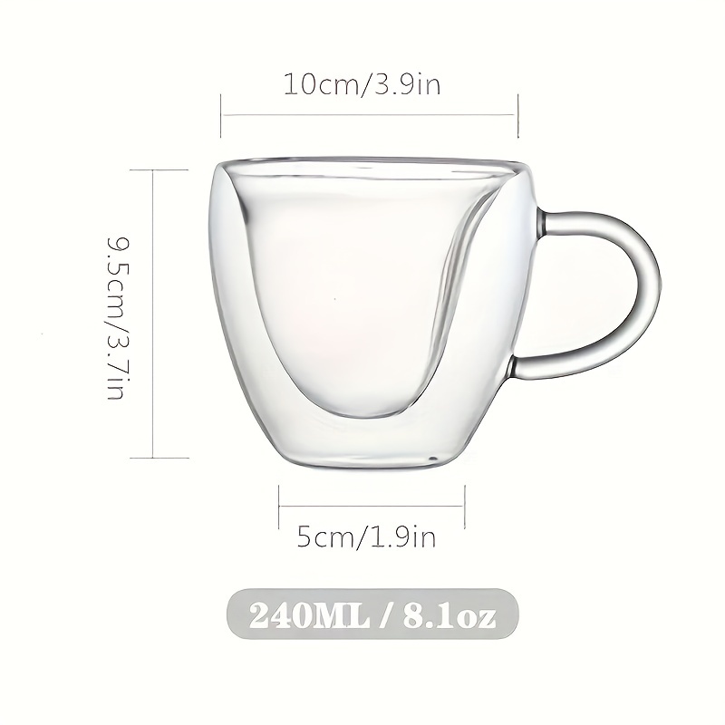 Double Wall Glass Coffee Mugs, 12 OZ Clear Glass Coffee Mugs Double  Insulated Glass Coffee Mug,Glass Mugs for Hot Beverages - AliExpress