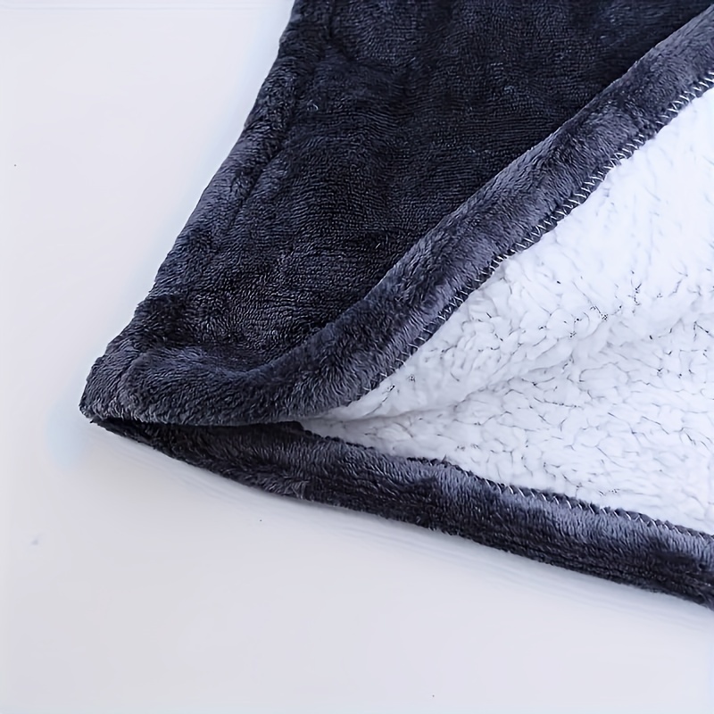 softan Coperta con cappuccio, oversize, da indossare per adulti, uomini,  donne, super calda e morbida, con cappuccio, felpa nera in finta pelliccia  con tasca grande, taglia unica 