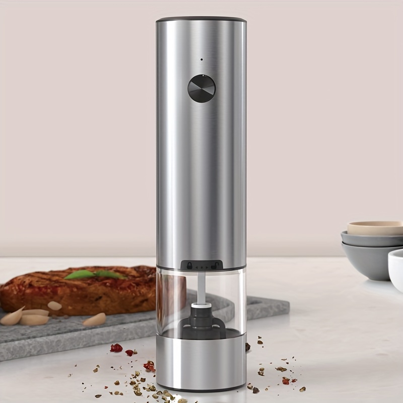 Usb Rechargeable Pepper Grinder - Adjustable Electric Sea Salt Mill For  Kitchen, Camping, And Picnics - Reusable And Spice Crusher - Perfect Gift  For Christmas And Halloween - Temu