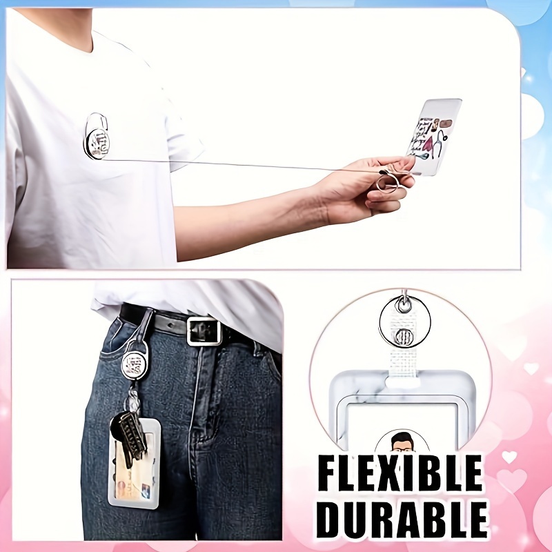 Retractable Badge Holder  Durable id card holder with a retractable ID reel -DBH002R