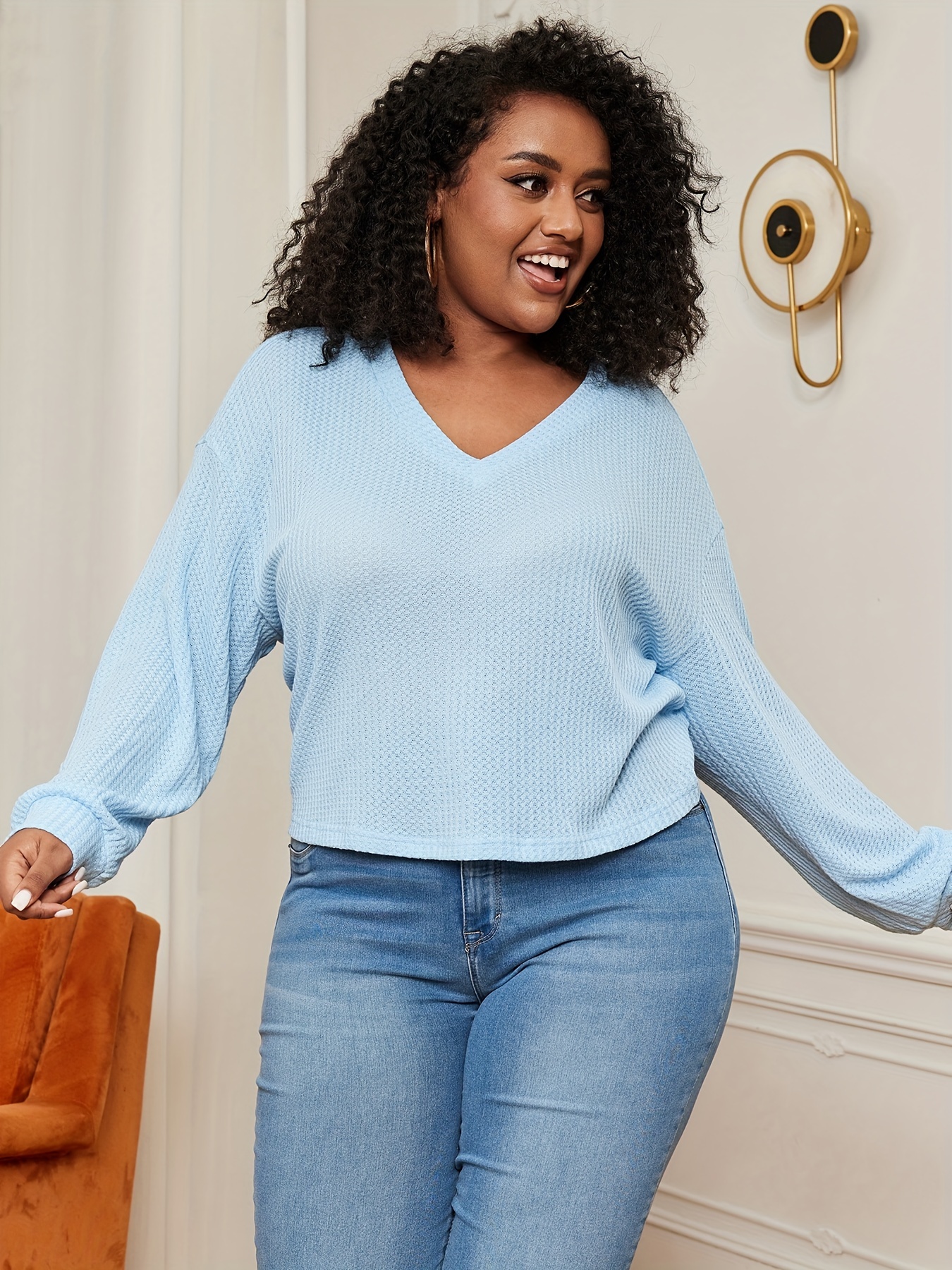 Plus size royal blue cheap sweater