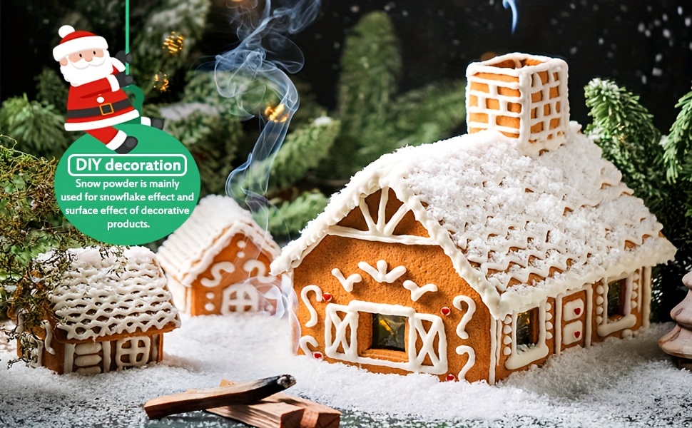 Decoración de nieve falsa de 10.6 onzas, nieve artificial para decoraciones  de Navidad, decoraciones de invierno, nieve falsa para exhibiciones de
