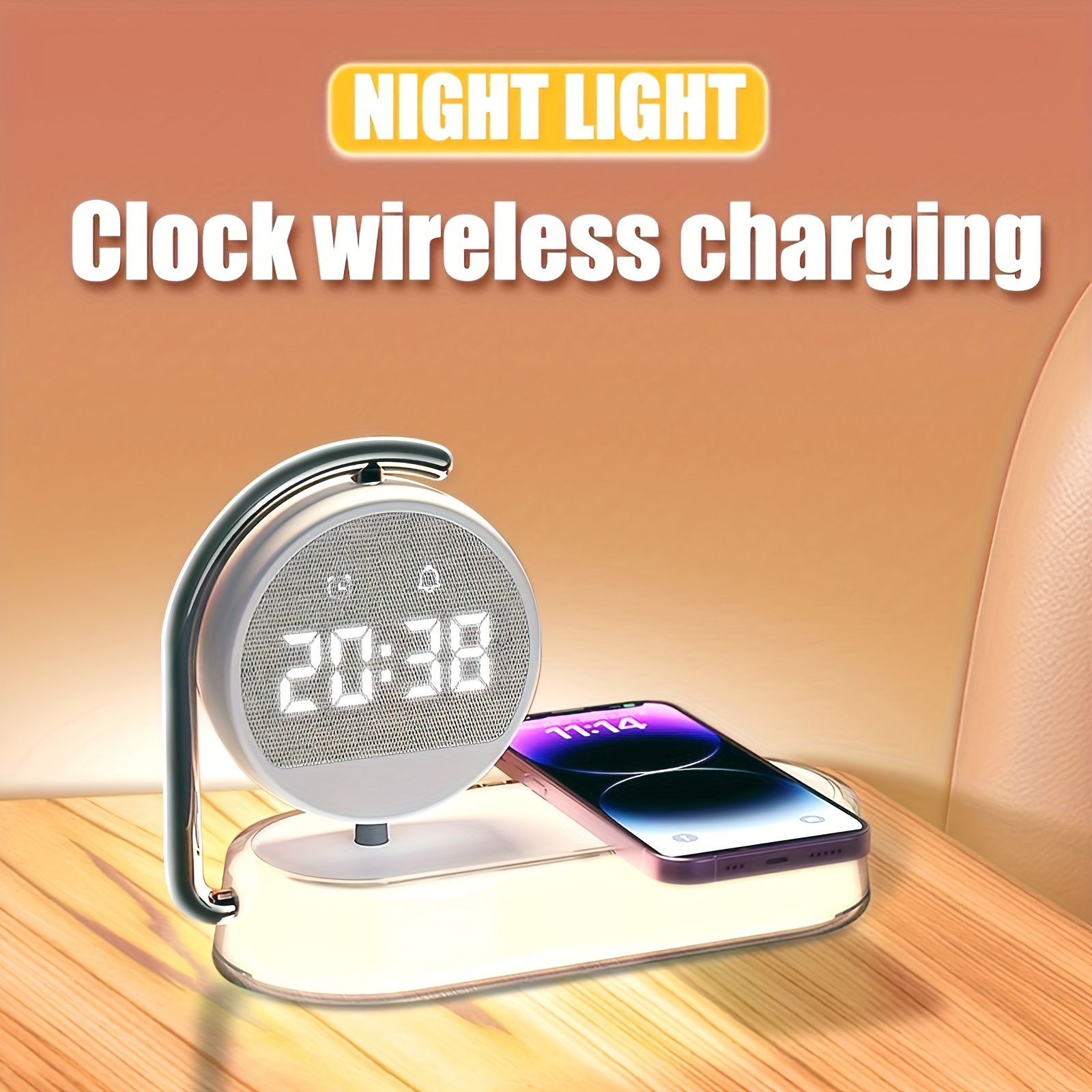 Reloj Digital Despertador con Luz Despertador Reproductor de