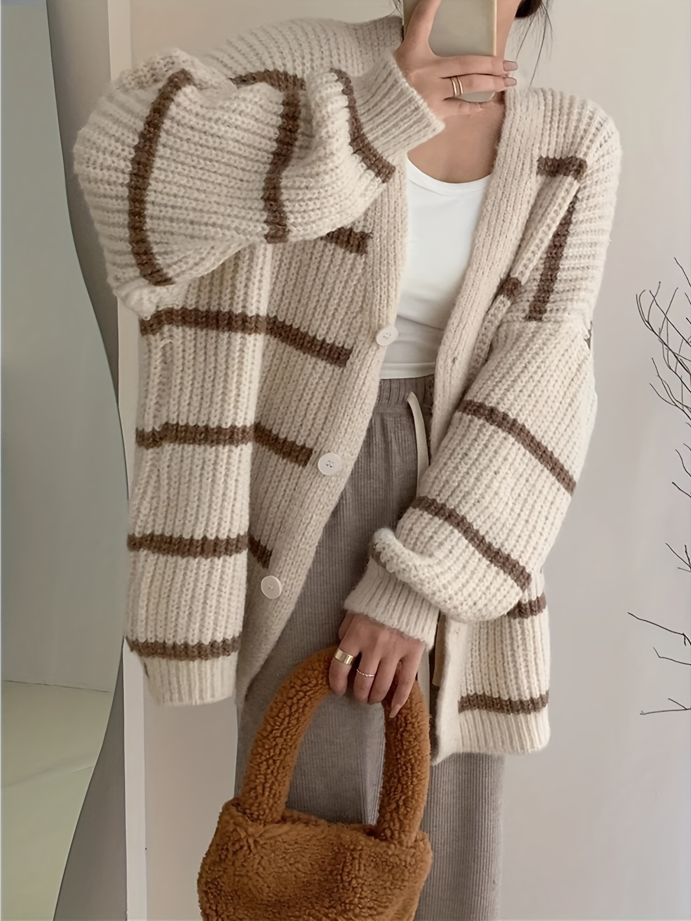 Oversized Cardigan - Free Returns Within 90 Days - Temu Germany