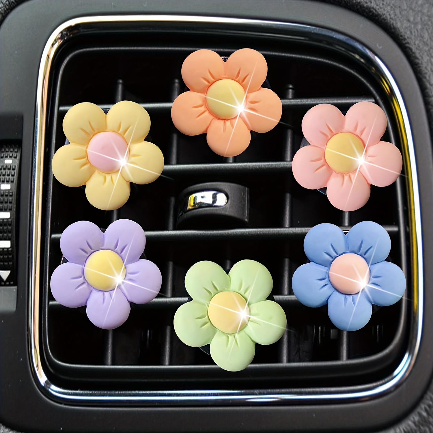 Flower Design Car Aroma Diffuser Clip Removable Perfume - Temu