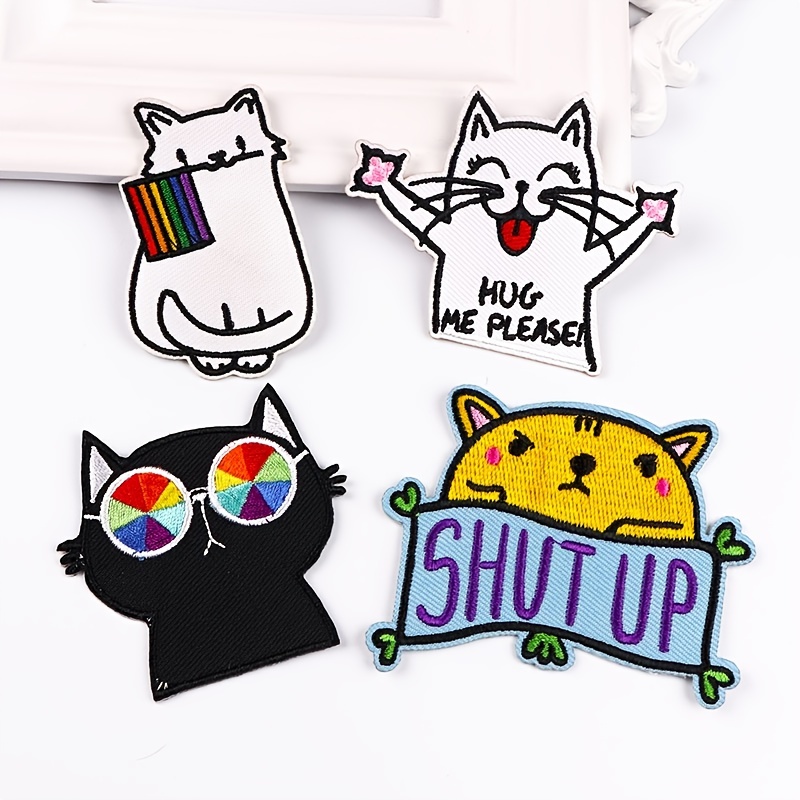 3pcs Cute Anime Iron-On Patches for Clothing - Thermal Adhesive Cartoon  Animal Embroidery Patches for Sewing and Decorating