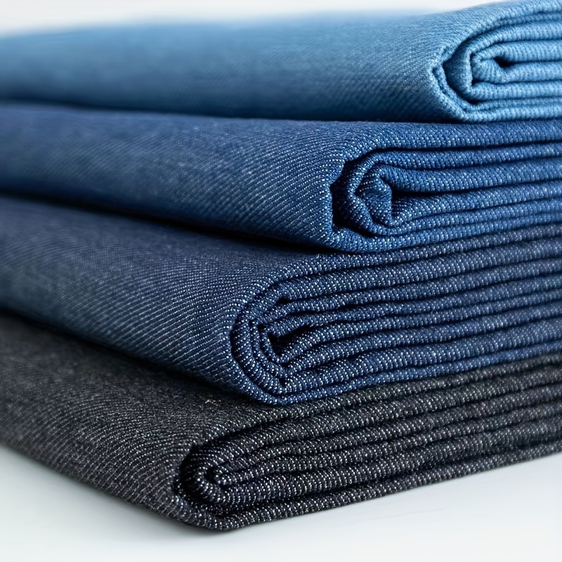 1 Yard Washed Denim Fabric Cotton Thick Section Pants Shirt - Temu