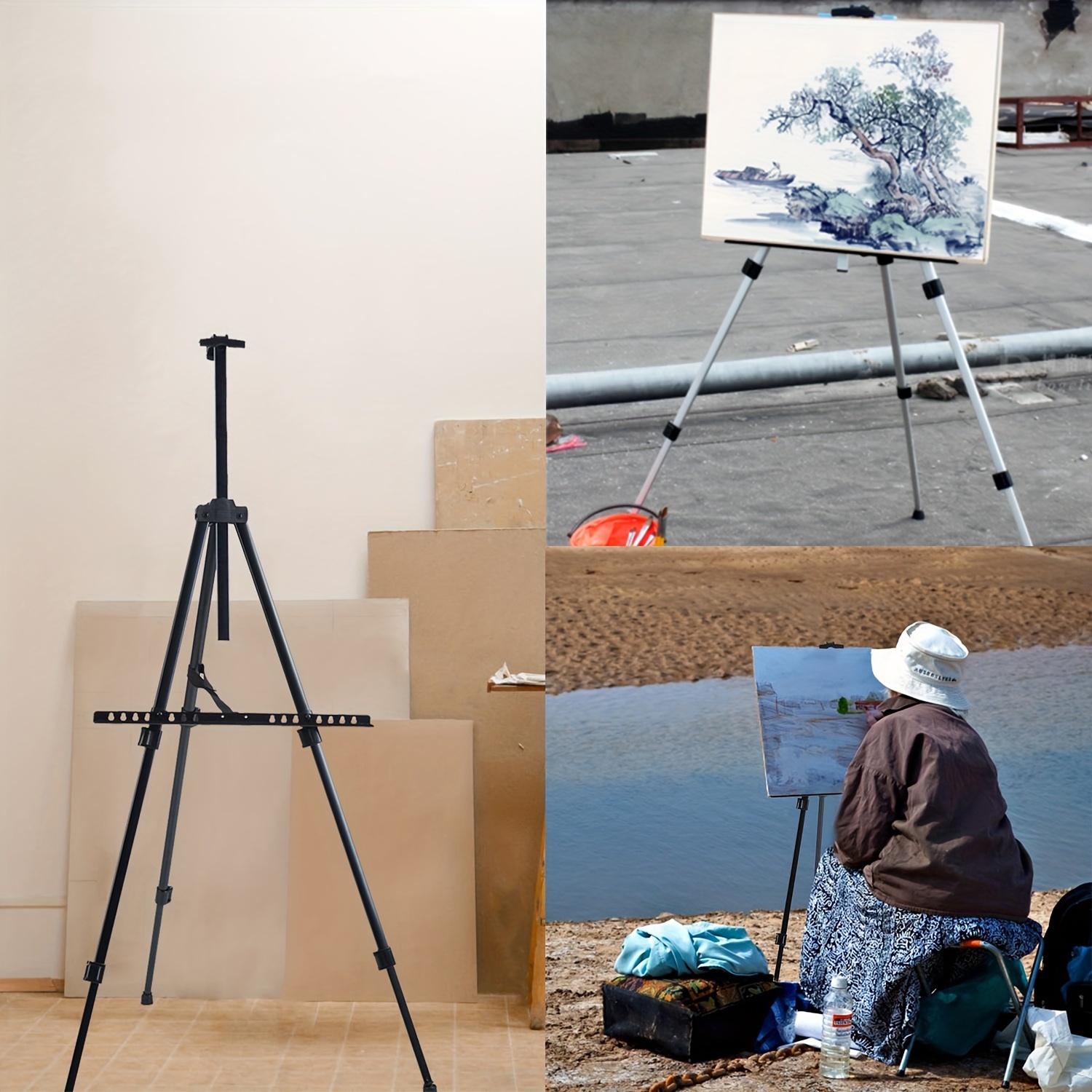 Portable Artist Easel Stand Adjustable Height Painting Easel