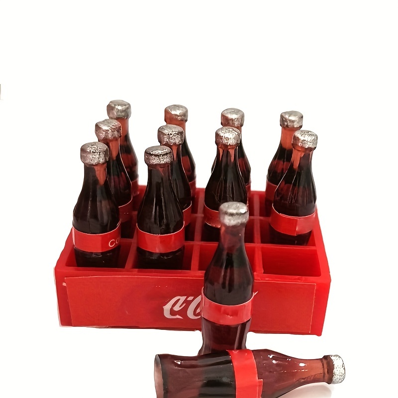 1zu12 Miniatur Korb mit Mini Cola Dosen