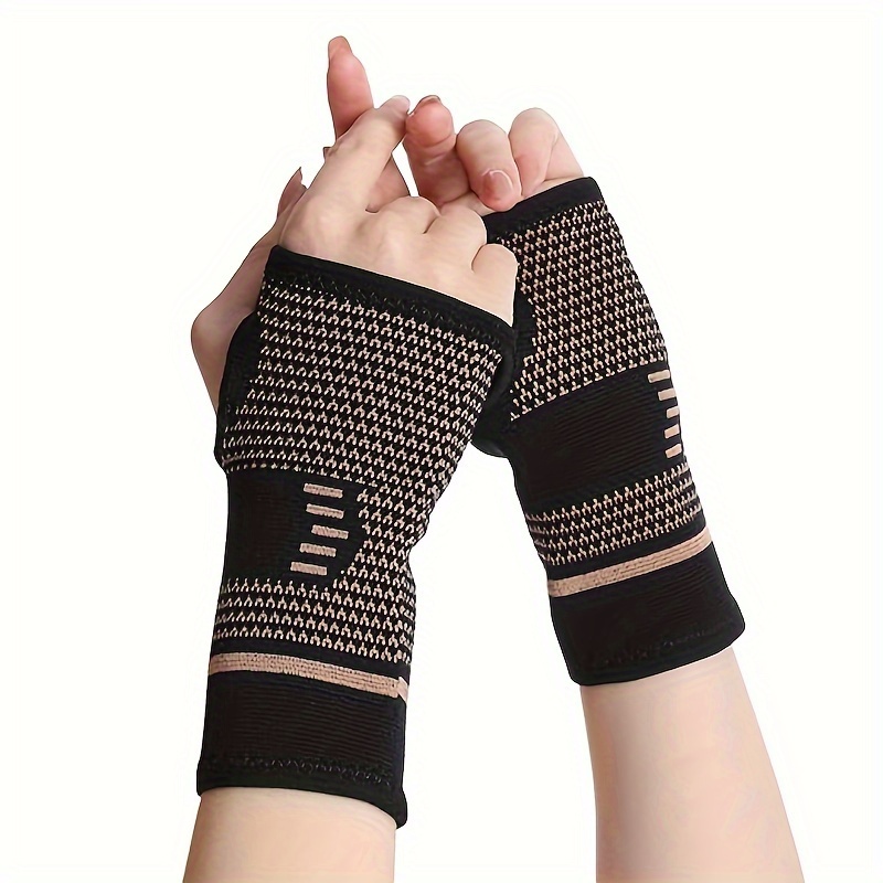 Comfortable Breathable Copper Fiber Wrist Compression Sleeves