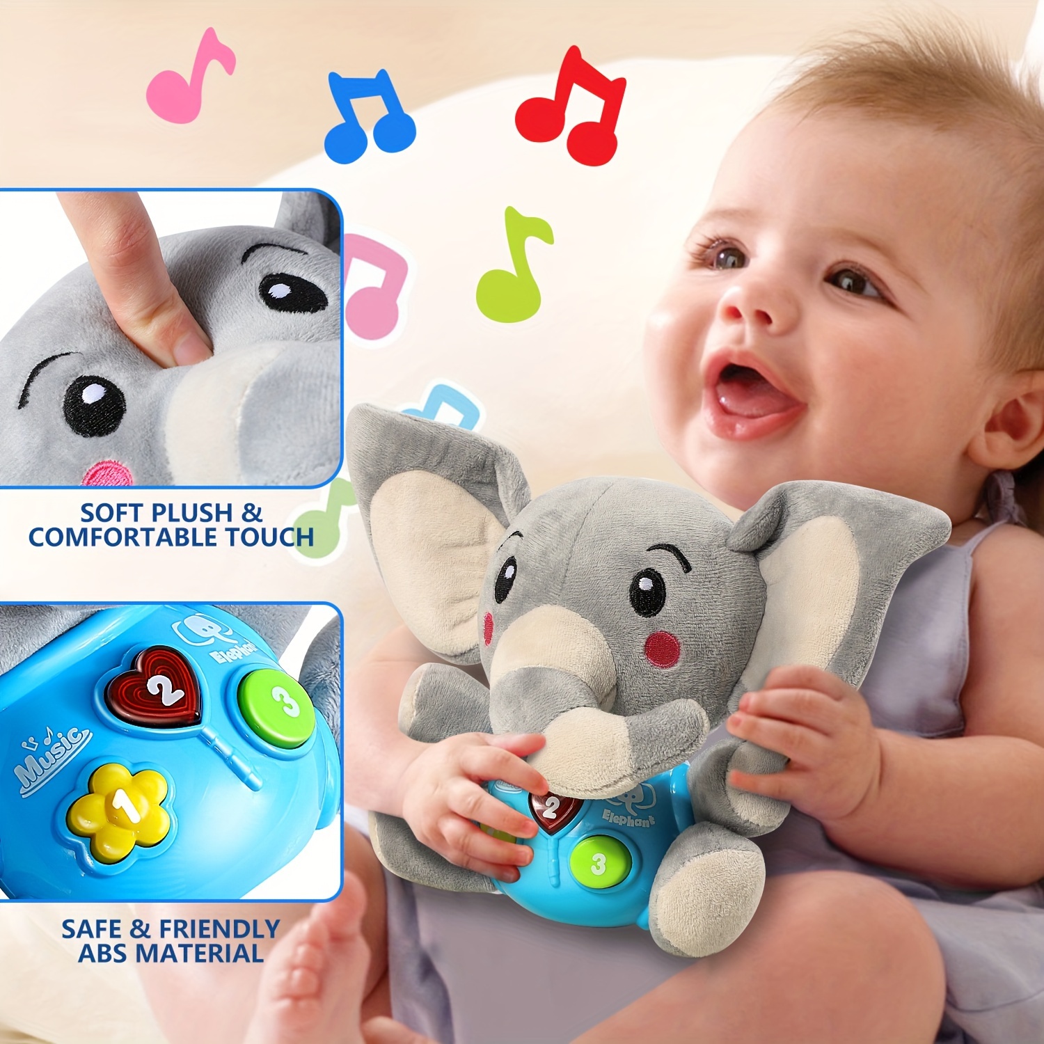Juguetes Bebés Juguetes Musicales Bebés Elefante Juguetes - Temu