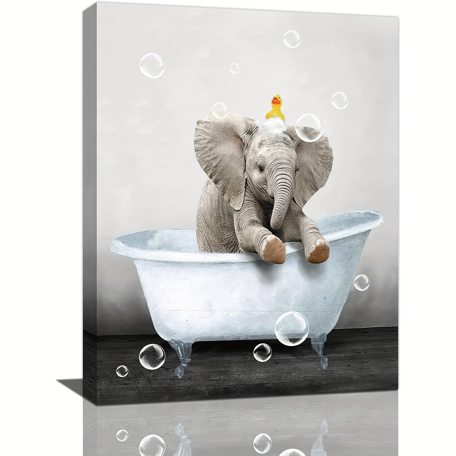 Funny Colorful Koala Splashing In The Tub On Canvas Print