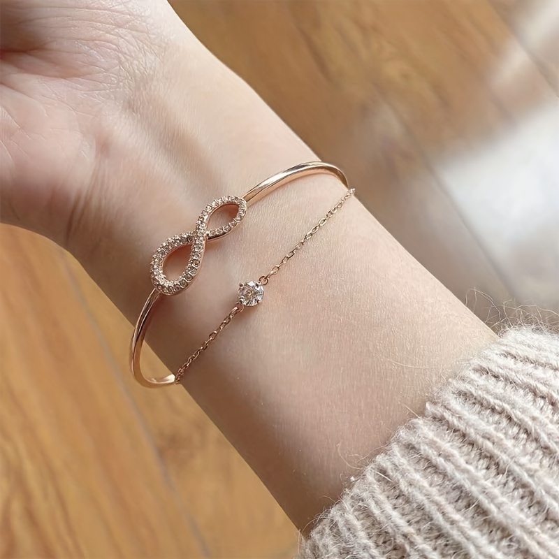 2pcs Heart Shape and Infinity Sign Jewelry Set