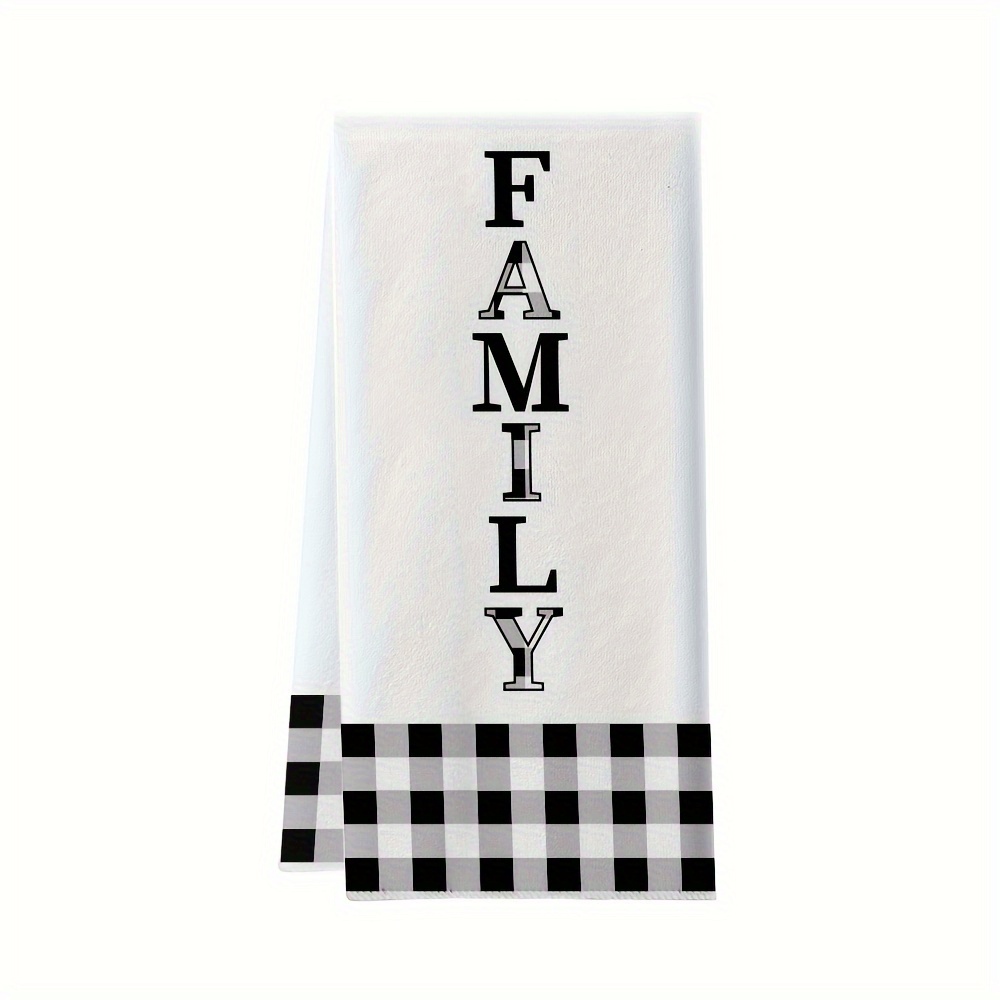 Fast-drying Buffalo Plaid Kitchen Towels - Black And White Farmhouse Towels  For Cooking And Baking - Temu