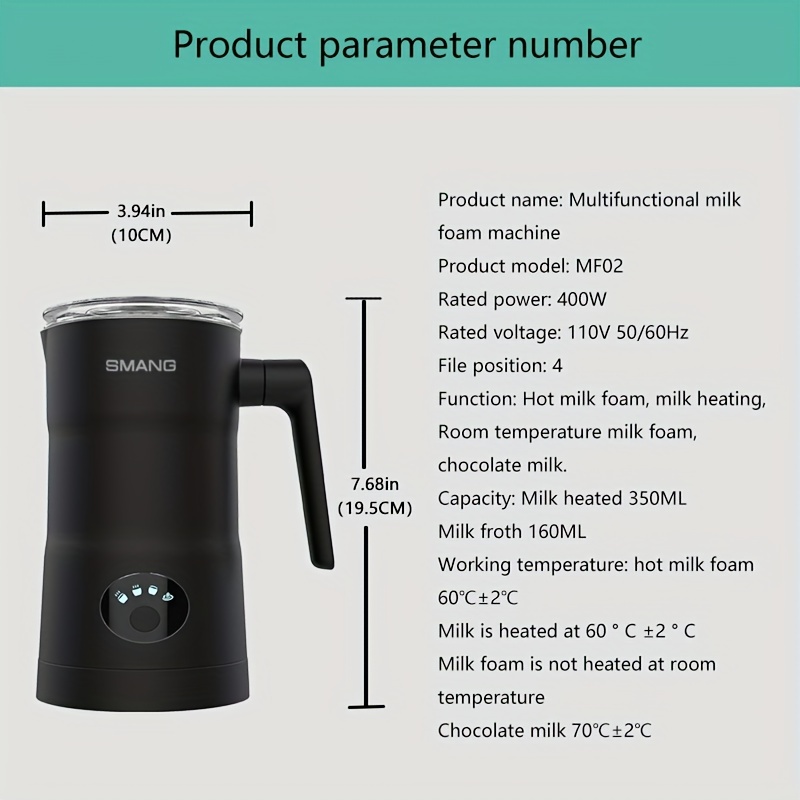 4-in-1 Electric Milk Frother and Warmer