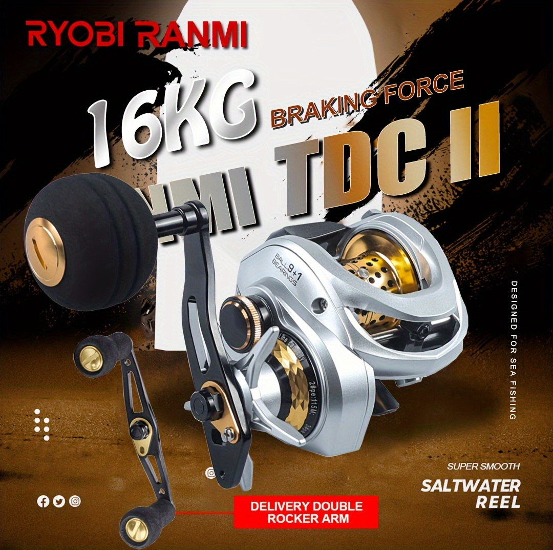 RYOBI RANMI TDC Baitcasting Reels Aluminum 16KG Max Drag