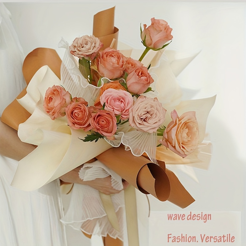 Pearl Wave Gauze Flower Wrapping Paper Rose Bouquet Wrapping