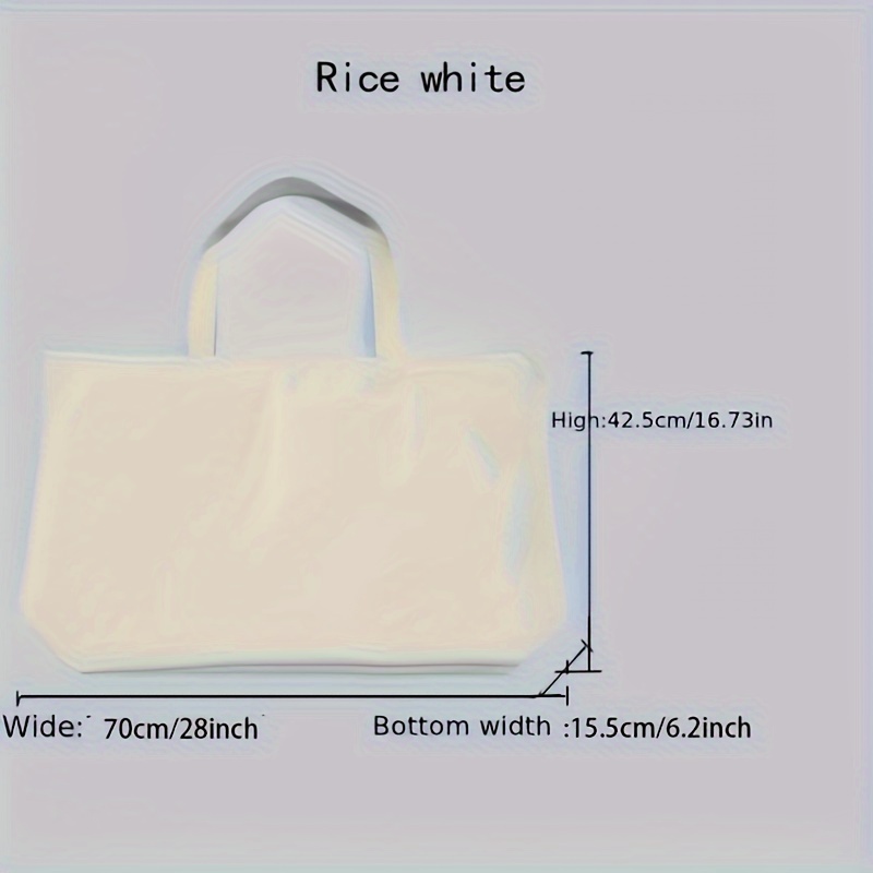 Canvas Tote Bag Blank Unbleached Large Reusable Grocery Bags - Temu