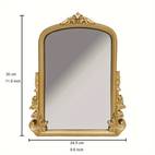 1pc arched mirror fiberboard frame wall mounted vanity mirror for living room bedroom bathroom entryway porch home and dormitory decor