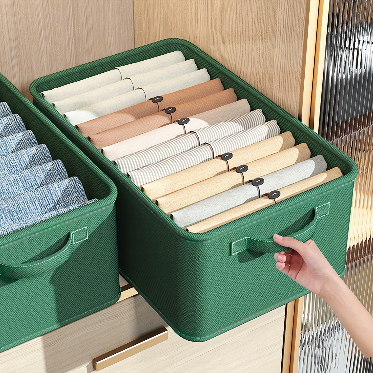 Large Capacity Fabric Storage Box Foldable Sorting Organizer - Temu