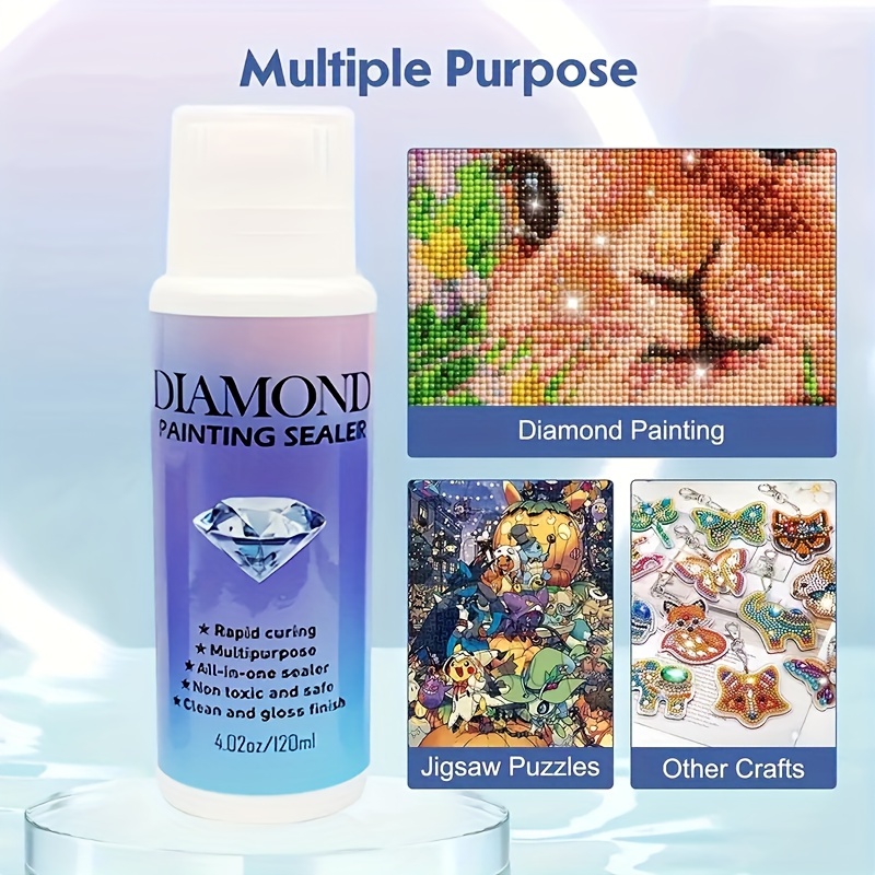 120ml/4oz Diamond Painting Sealer 5D Diamond Painting Glue Sealer Permanent  Hold & Shine Effect Diamond Painting Accessories Glue For Diamond Painting