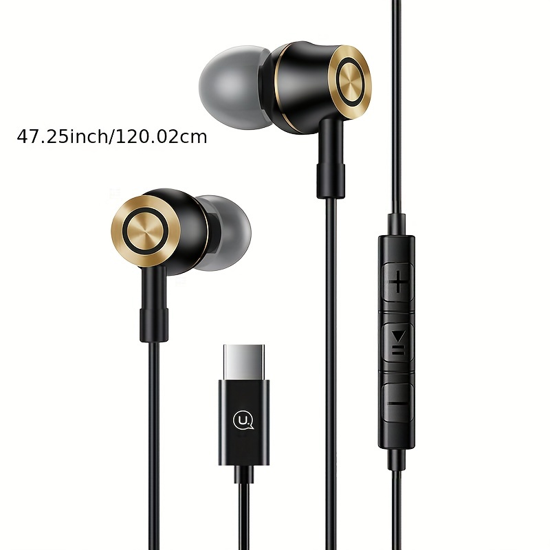 Auriculares Tipo C Metálicos Hifi Estéreo In Ear Cable Usb C - Temu Mexico