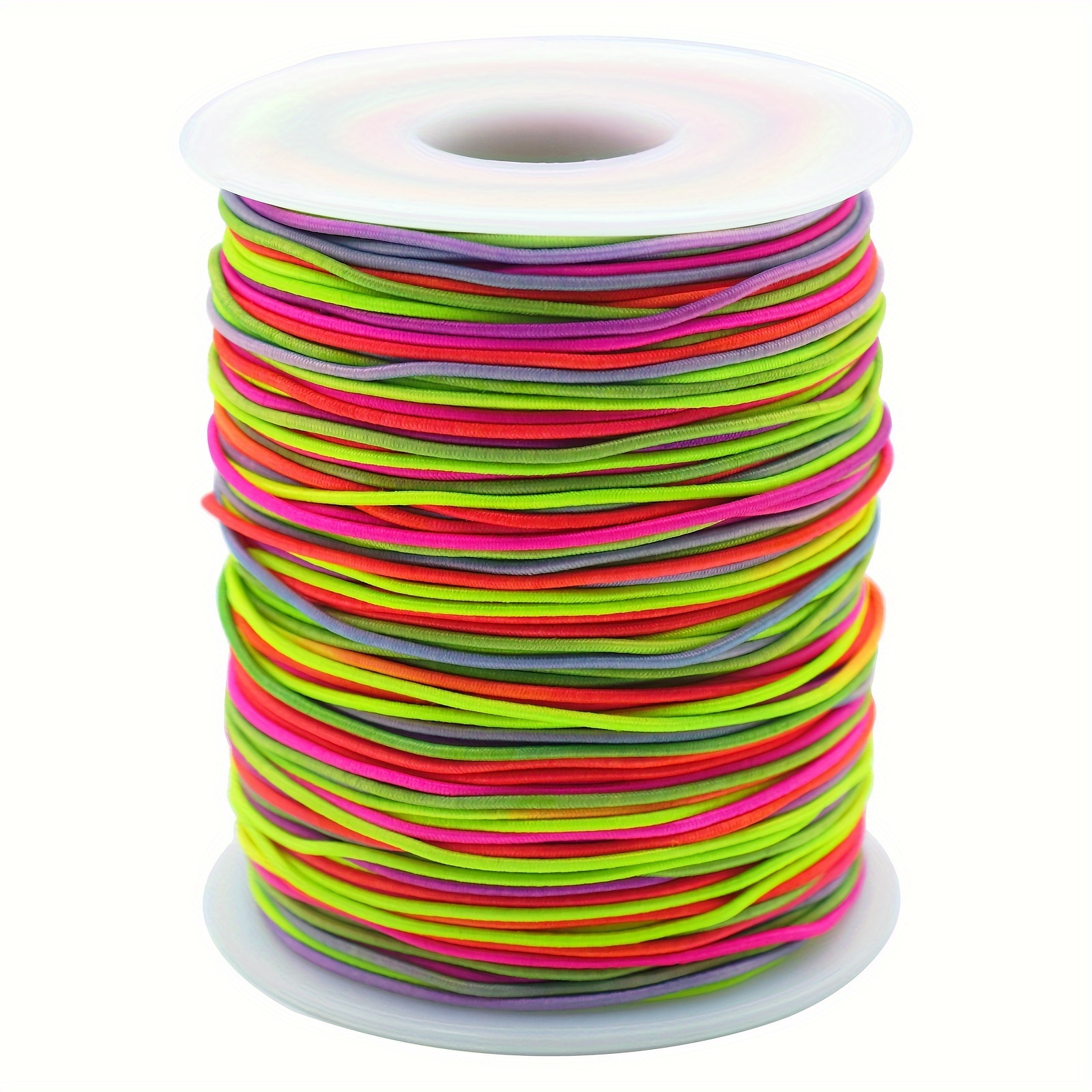 100M Elastic Beads Cord,Beading Cords Threads Rainbow Elastic