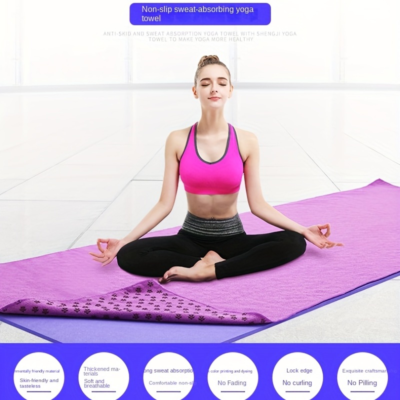Stay Safe Dry Yoga Workouts: Non slip Microfiber Yoga Mat - Temu