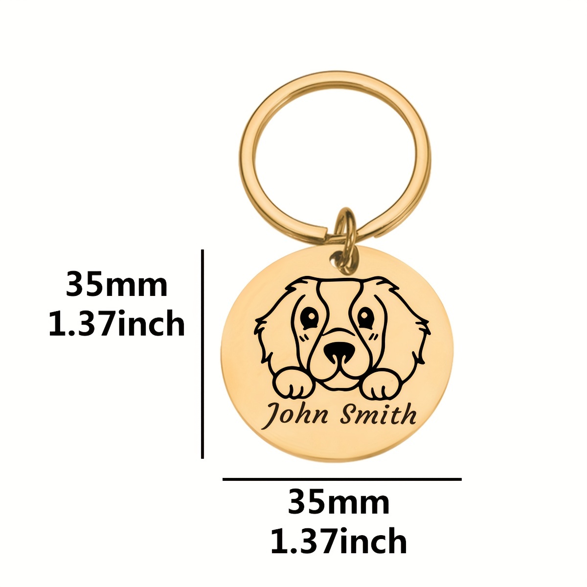 Gift Keychain Golden Retriever Dog Pet Animal Puppy Dogs New with Tags  Metal