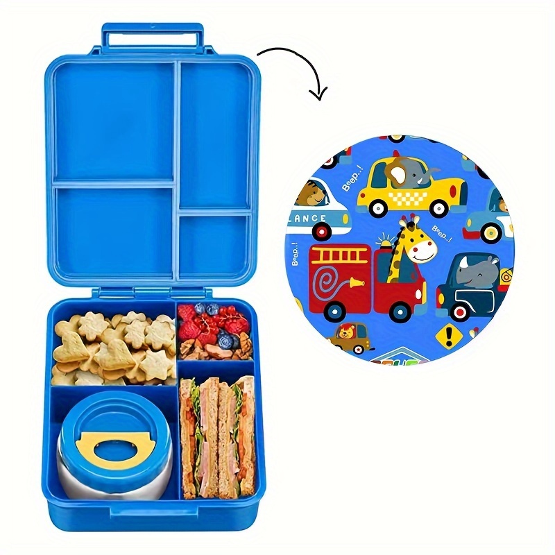 OMIE Insulated Bento kids Lunch Box With Leak Proof Thermos Blue