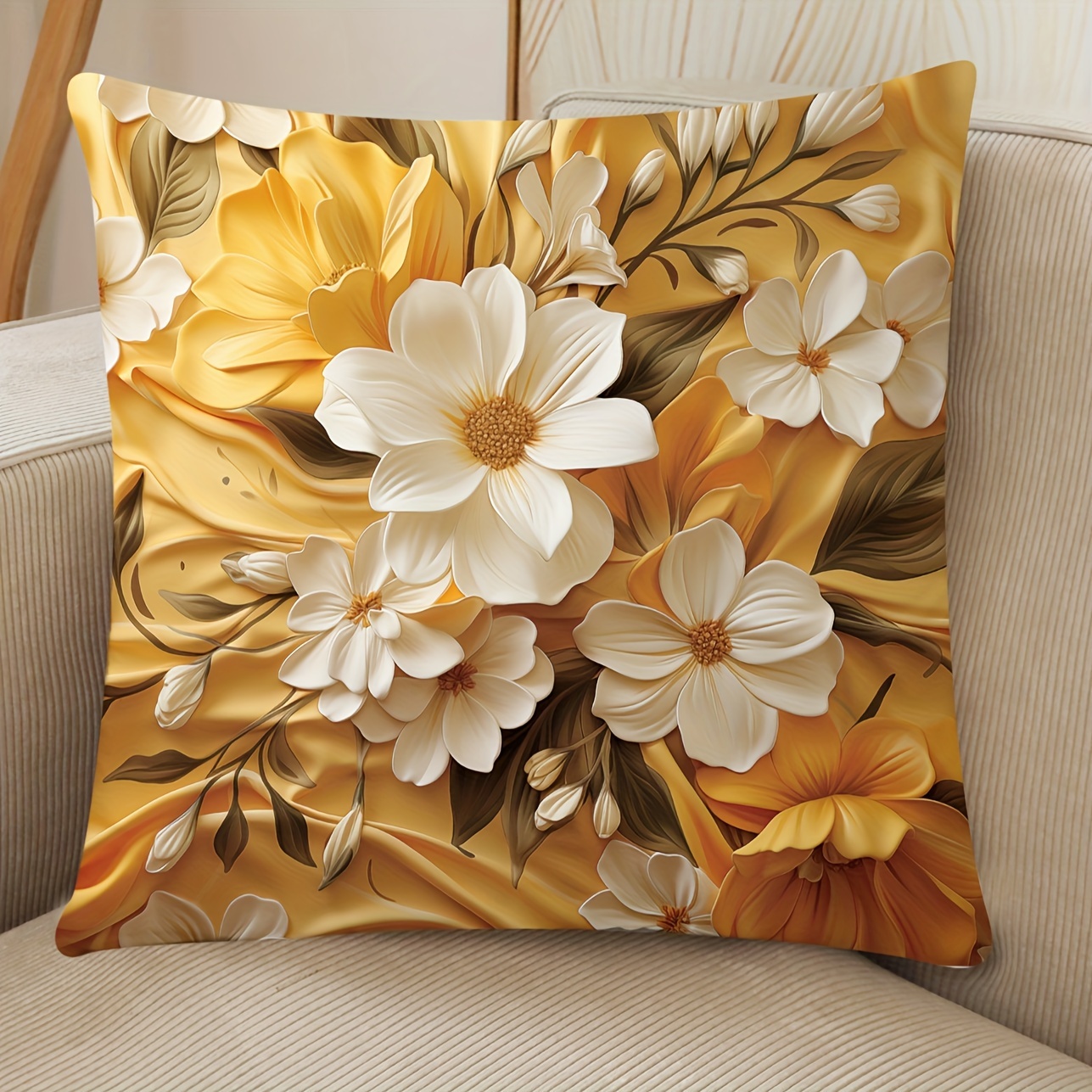 

1pc Three-dimensional Flower Throw Pillowcase Home Decor, Room Decor, Bedroom Decor, Living Room Decor, Sofa Decor (pillow Insert Not Included)