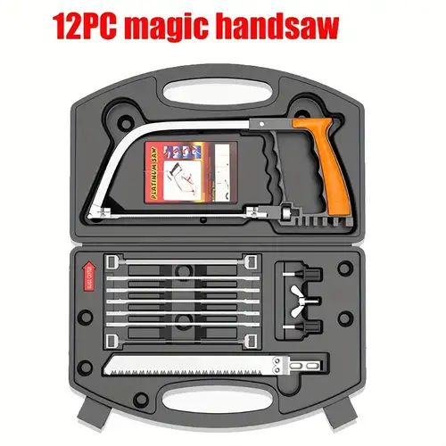 12pcs Mini Saw Hacksaw Woodworking Tools Multifunctional Hand Saw For Wood  Sawing Set Kit Mannual Metal Tool With Toolbox