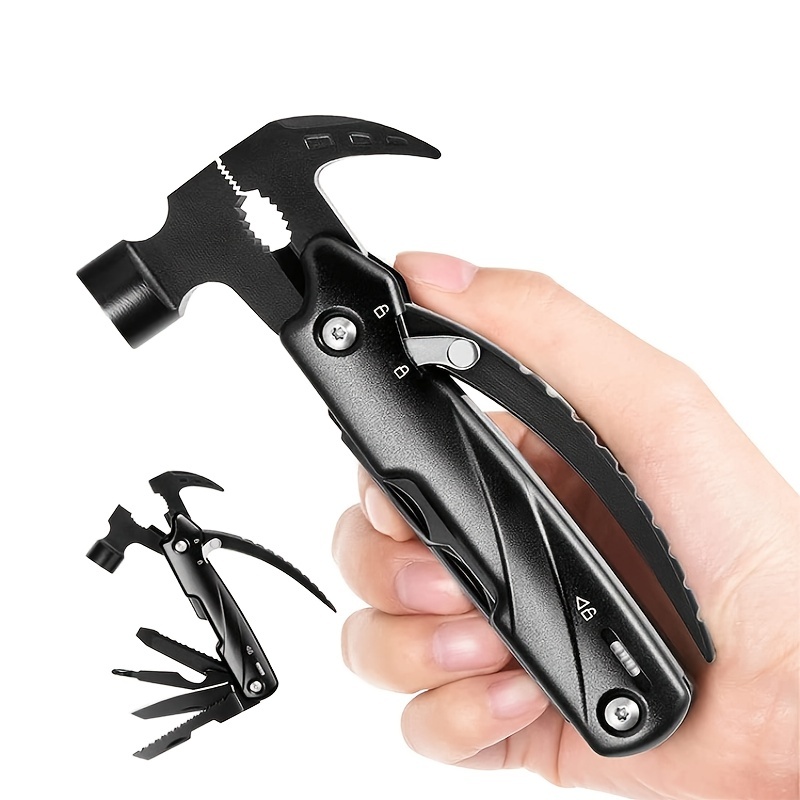 Hammer Multi-tool, Multi-Functional 12 in 1 Mini Hammer Camping Gear  Survival Tool for Men,Cool & Unique Birthday Christmas Gifts Ideas