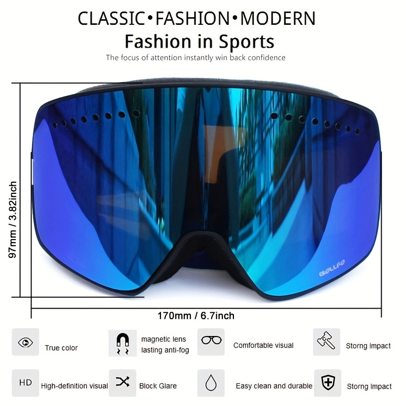 LOCLE-Gafas de esquí de doble capa para hombre y mujer, máscara de  Snowboard, gafas de esquí antiniebla, OTG, UV400, gafas de moto de nieve -  AliExpress