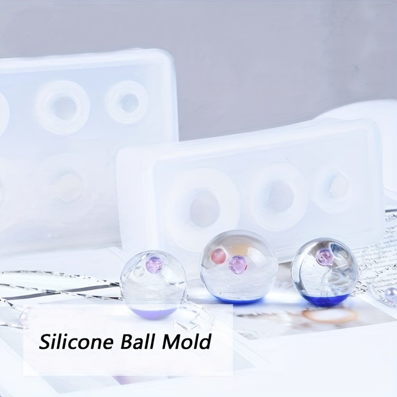 Silicone Ball Mold, Resin Epoxy Mold, Universe Spheroid Silicone Moulds,  Orbs Pendant Casting Molds For UV Resin Crafts, DIY Jewelry Making Ice Ball  S