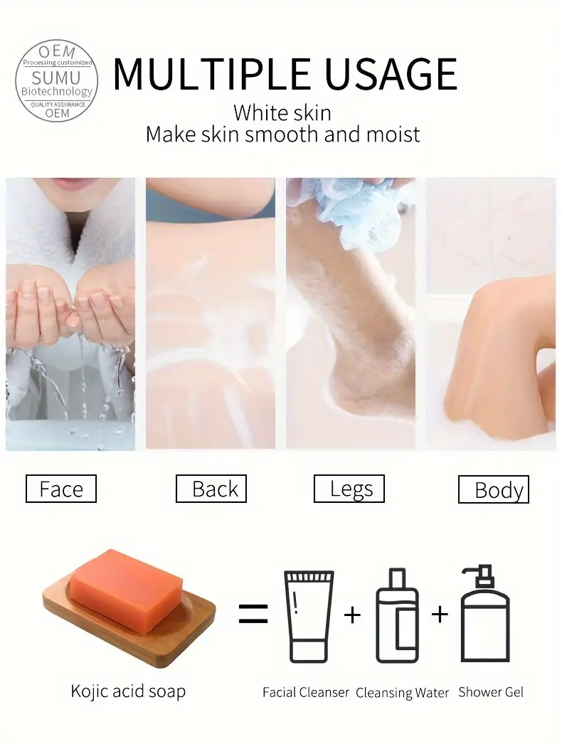 4.59oz Kojic Acid Soap, Clean And Exfoliate Face And Body Skin, Moisturizing And Improve Skin Tone, For Women Men Face Body Care details 5