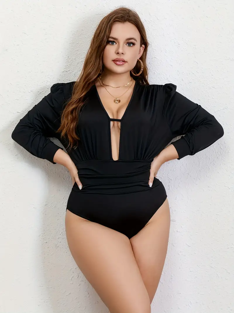 Plus Size Sexy Lingerie Bodysuit Women's Plus Contrast - Temu Canada