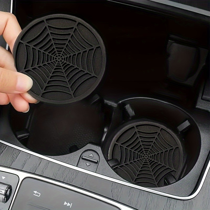 

2pcs Silicone Coasters For Drinks, Coasters, Spider Web Pattern Cup Holder Base, Round Heat Insulated Cup Mats