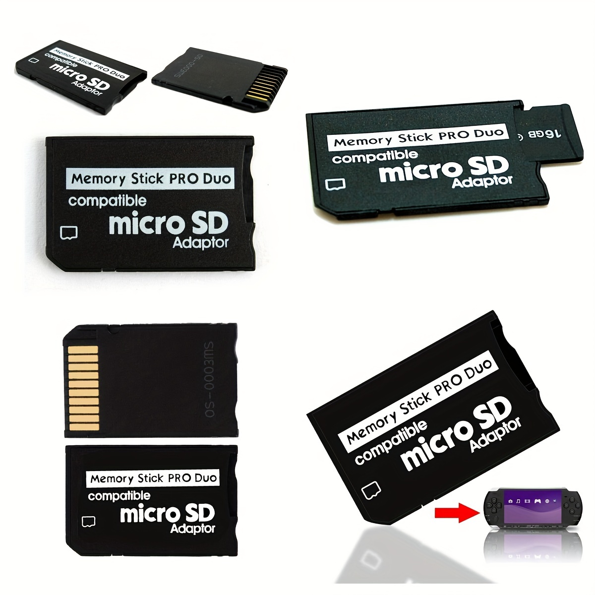 Lecteur de carte Micro SD vers Memory Stick Pro Duo, adaptateur de