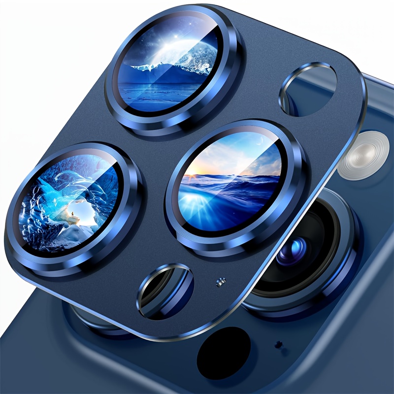 Original Titanium Color Camera Lens Glass Protector Rings for iPhone 15 Pro  Max