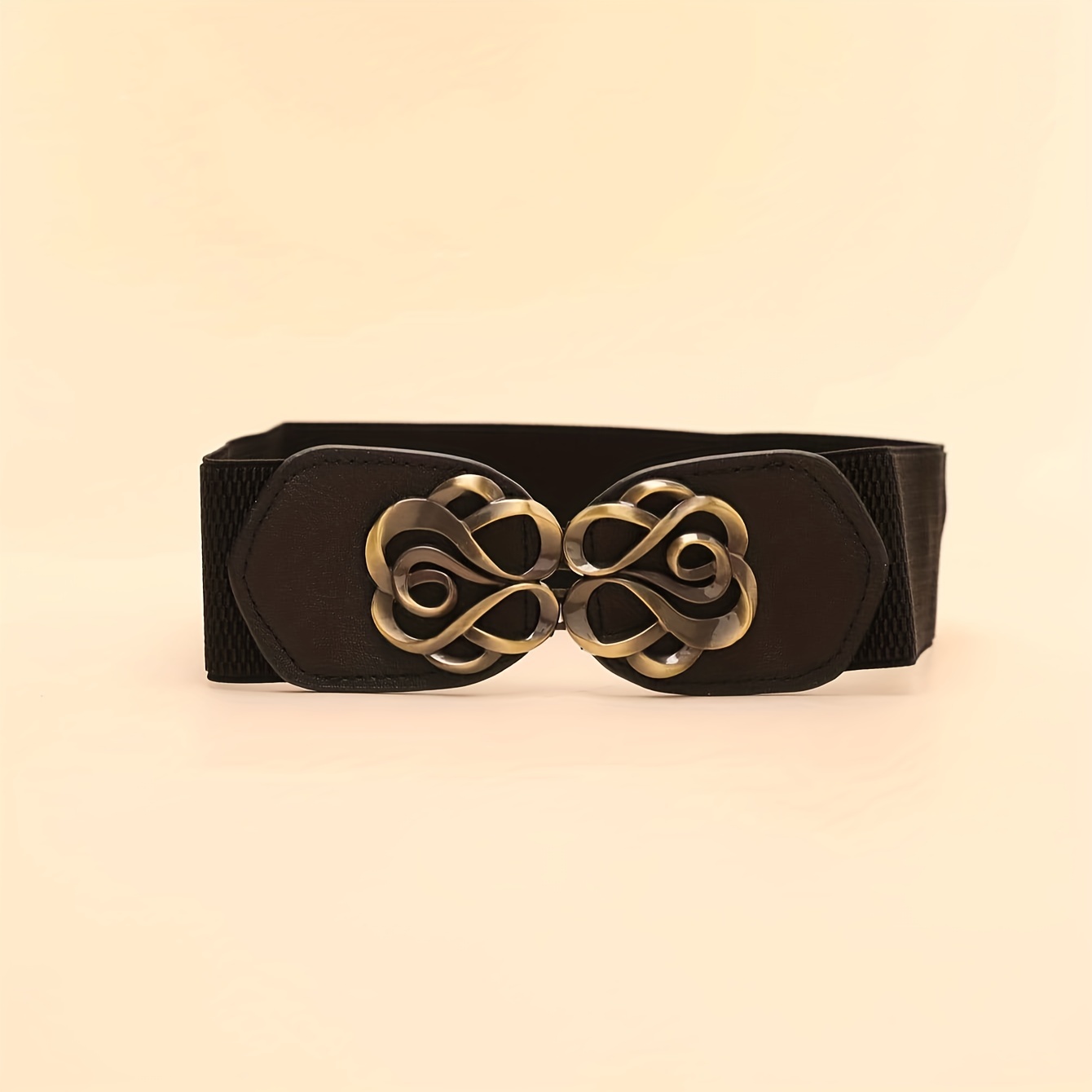 Gucci Women's Wide Leather Belt with Double G - Black - Belts