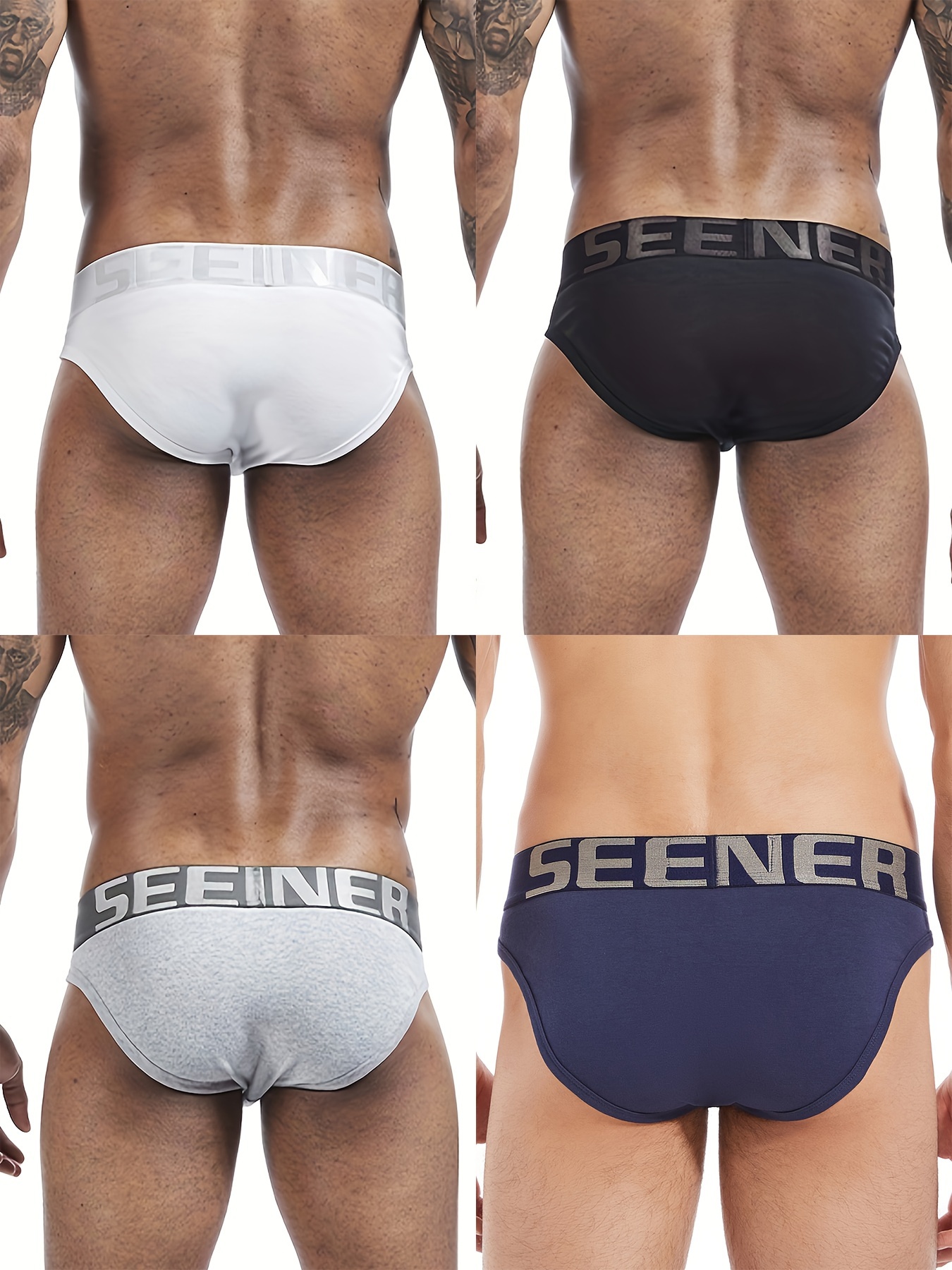 Men's Cotton Breathable Comfy Skin Friendly Briefs Shorts - Temu