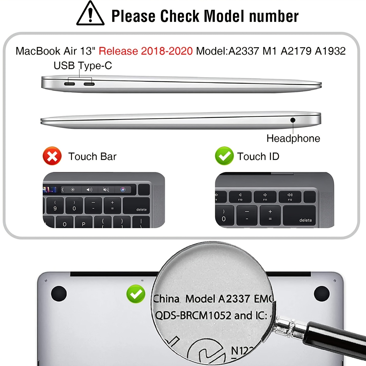 Techprotectus New MacBook Air 13 inch Case 2020 2019 2018 Release with  Touch ID (Models: M1 A2337 A2179 A1932). TP-RCL-MA13MA - Best Buy