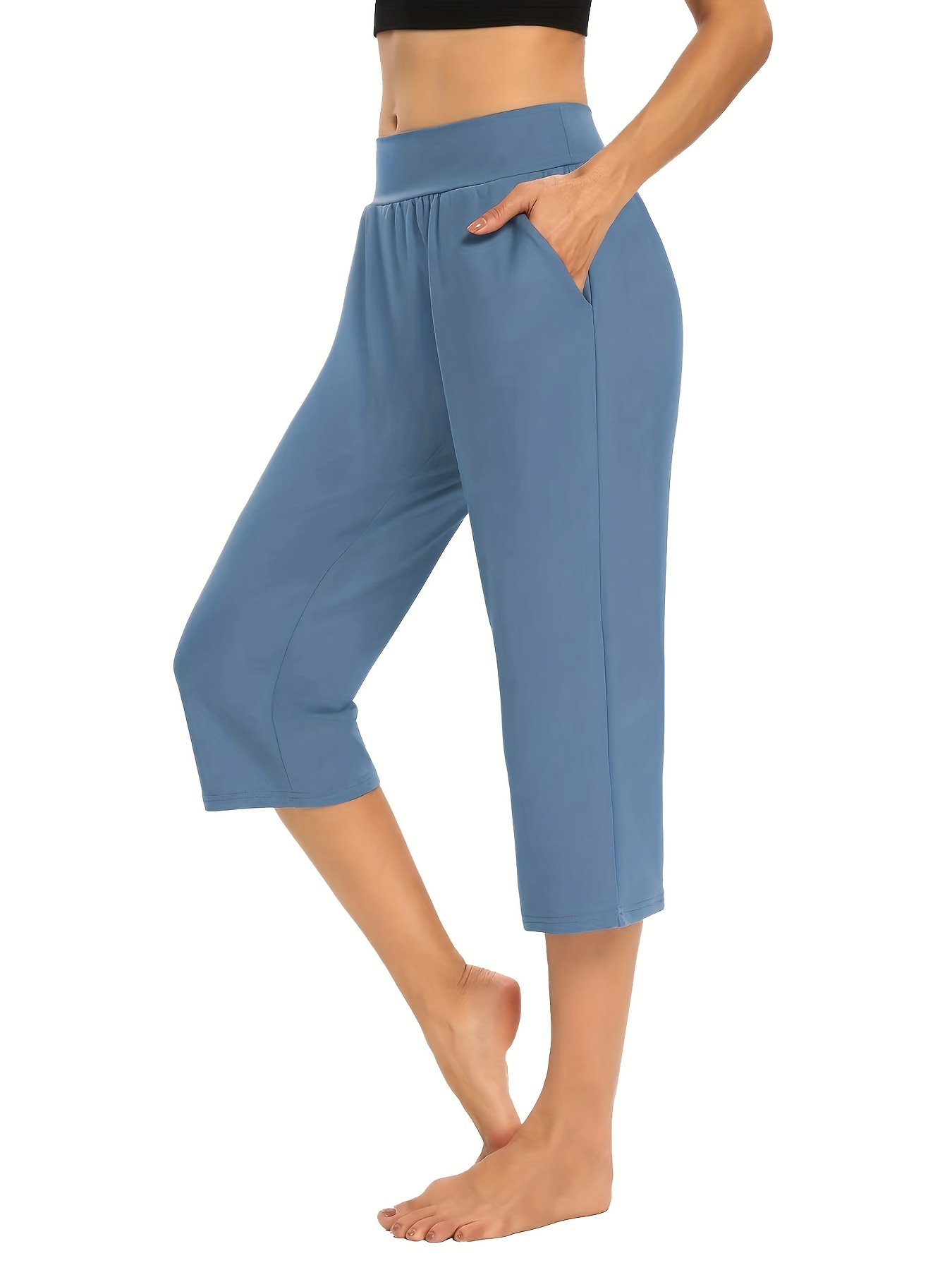 Harem Pants for Women UK Summer Casual Cropped Work Capri Pants