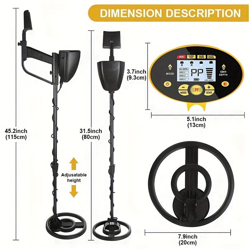 1pc Detector Metales Profesional Detector Metales - Temu