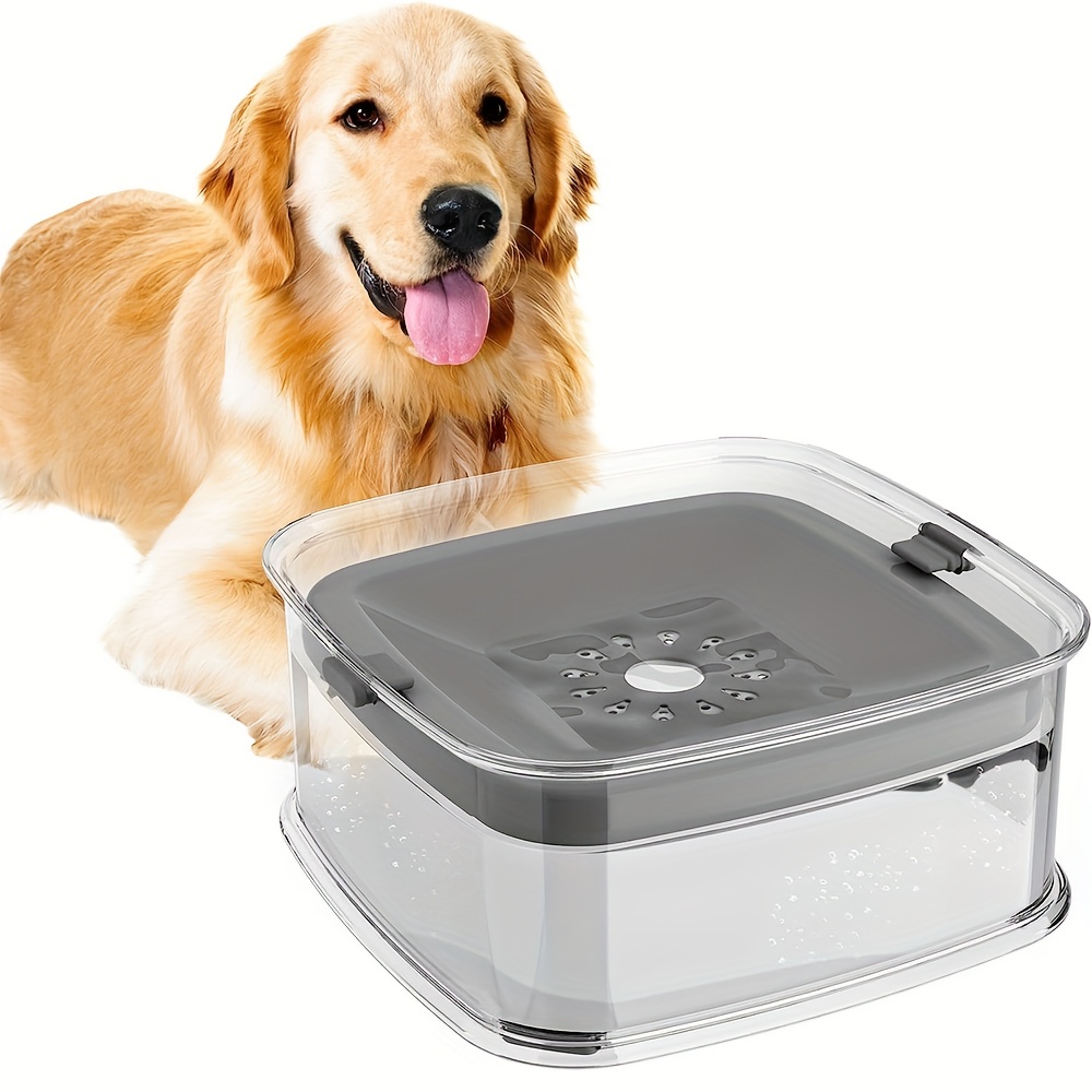 2l Dog Water Bowl, Large Capacity Spill Proof Dog Bowl, Anti