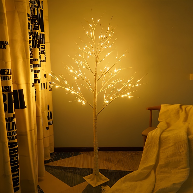 Arbre de Noël Lumineux en Métal, Lampe LED Décorative de Sapin de Noël,  Decoration Noel Table en Fer en Spirale avec Boules de[591]