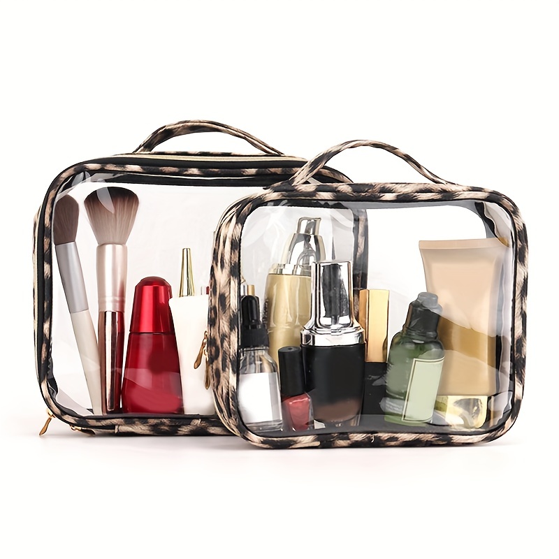 Leopard Pattern Clear Makeup Bag